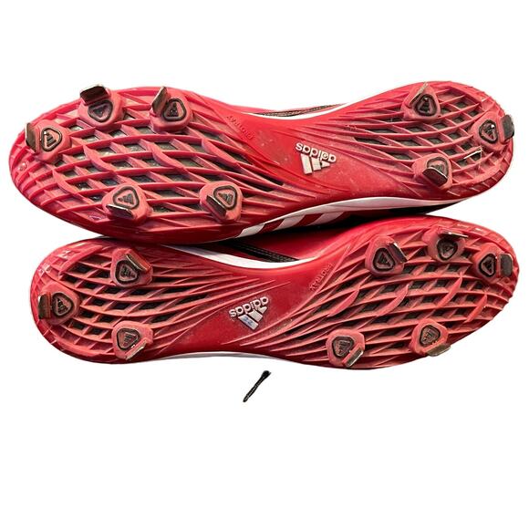 Adidas Baseball Cleats Black and Red Size Men's 15 - Picture 8 of 9